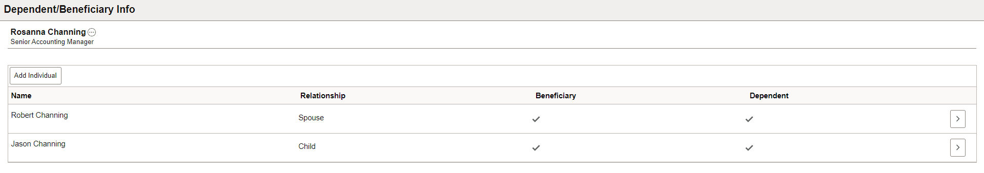 Dependent_Beneficiary Info Page