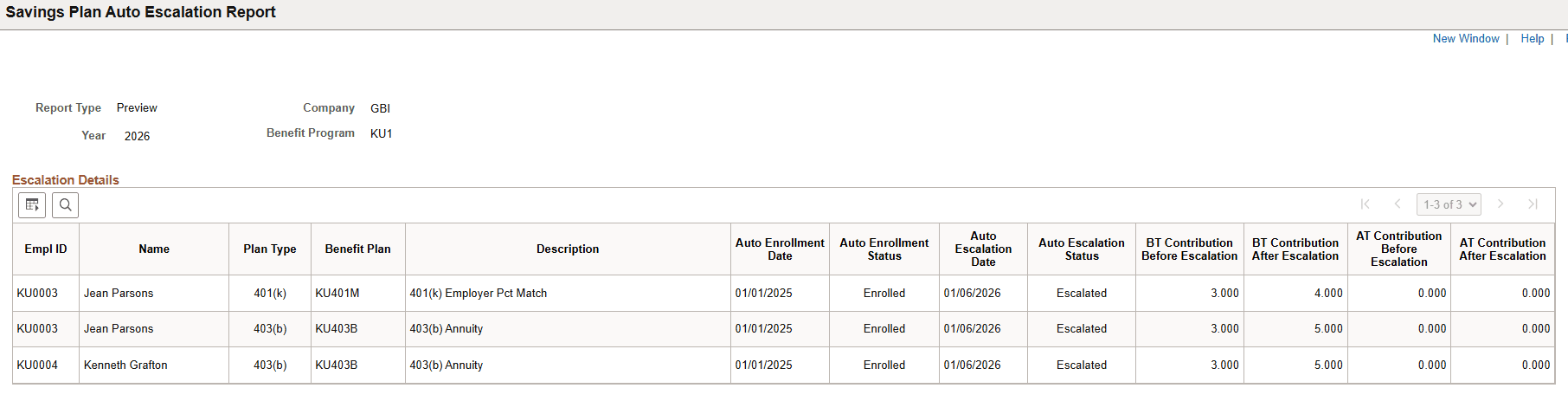 Savings Plan Auto Escalation Preview Report