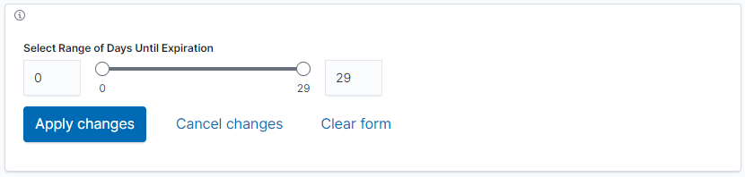 Select Range of Days Until Expiration