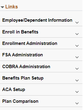 Benefits Workcenter Links