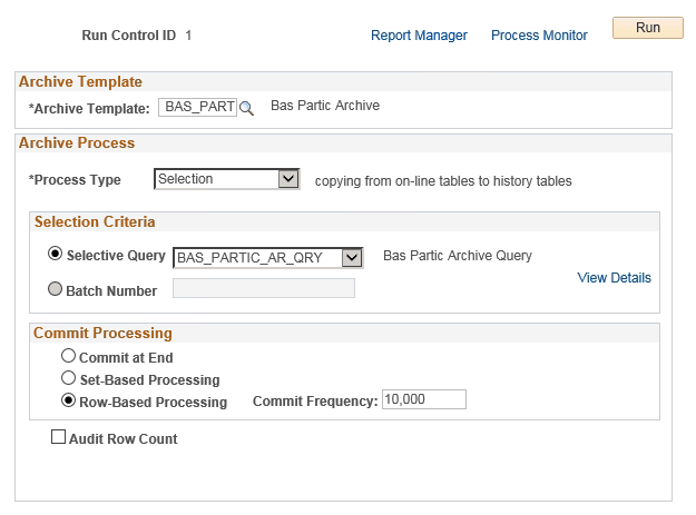 Archive Data To History page