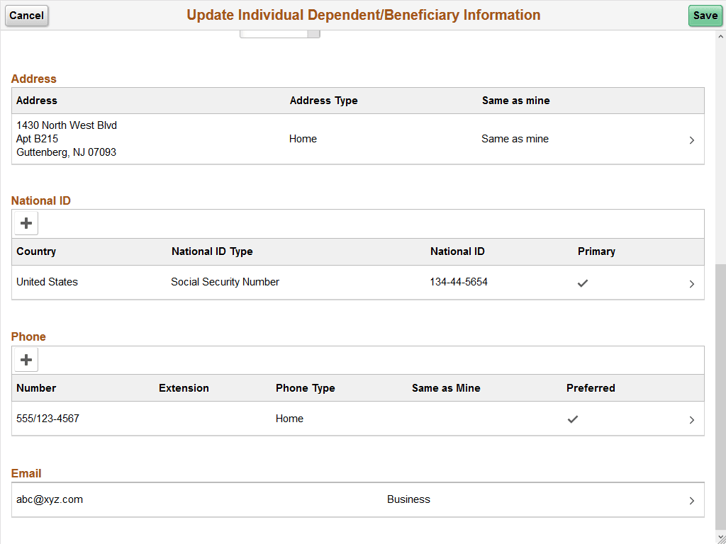 (Tablet) Individual Dependent_Beneficiary Information page (Part 2 of 2)