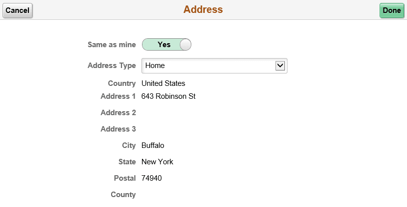 (Tablet) Address modal window