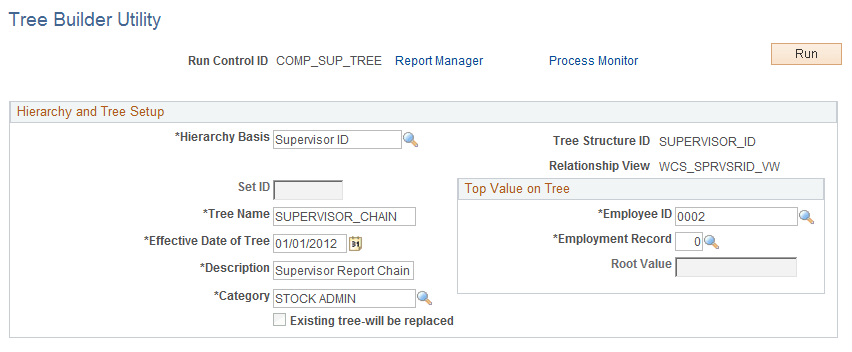 Tree Builder Utility page
