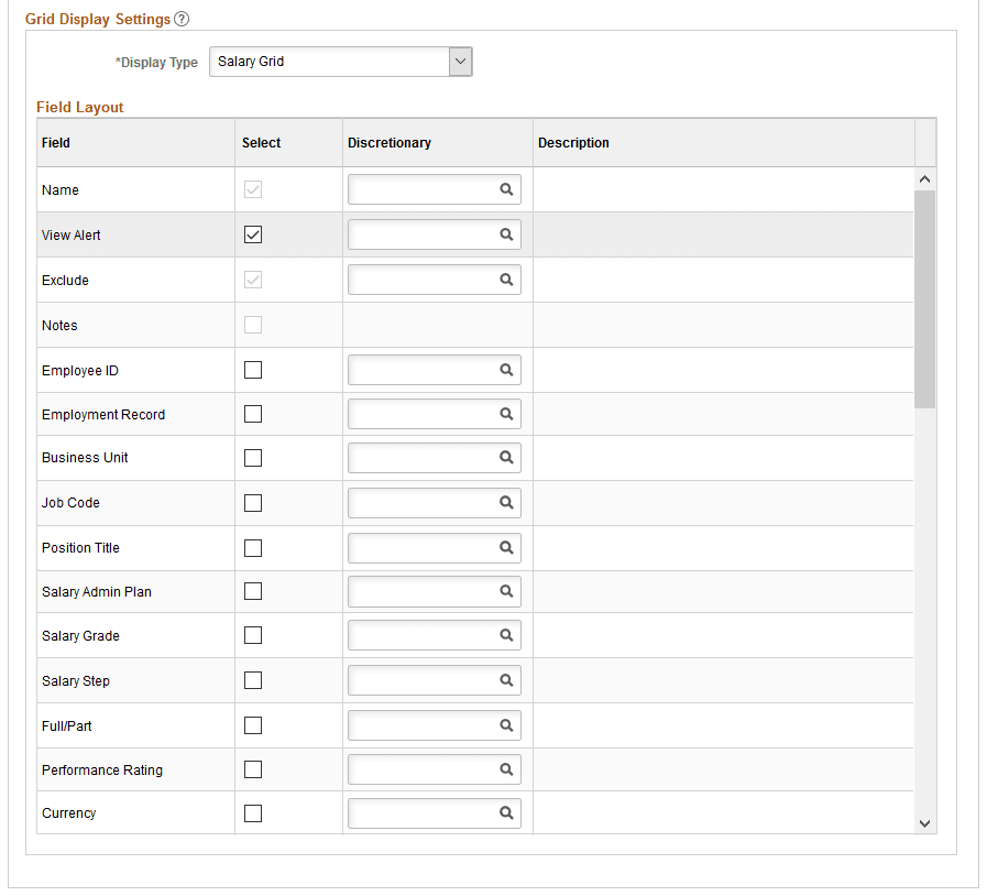 Define Compensation Cycles - Self-service page (2 of 2)