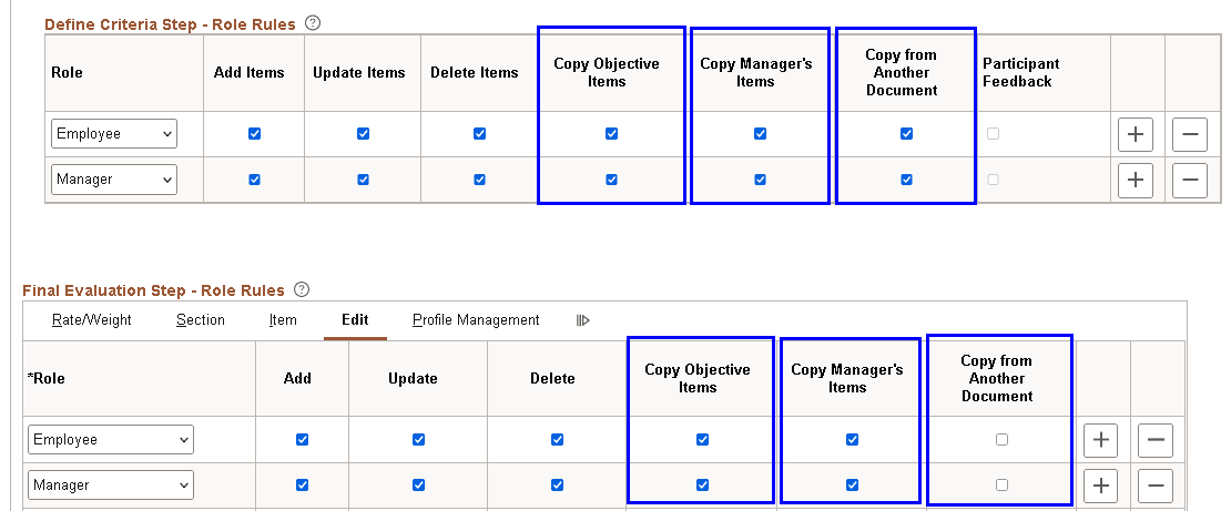 Template Definition - Structure page (3 of 3)