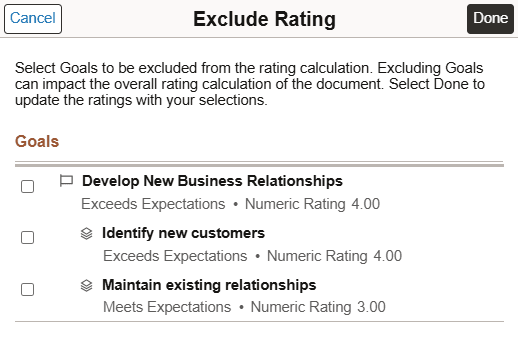 Exclude Rating page
