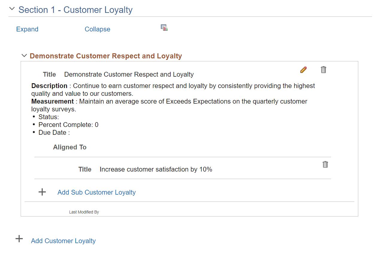 <>Update Objectives - <Department or Position> page (2 of 3)