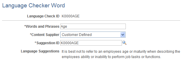 Language Checker Word page