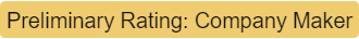 Preliminary Rating tag