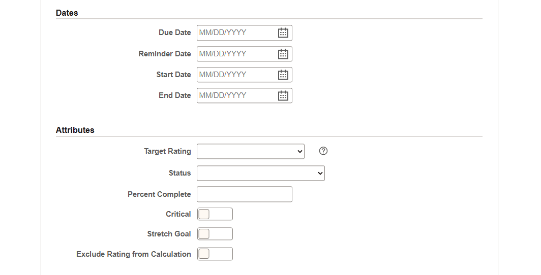 Performance Document Item page (2 of 5)