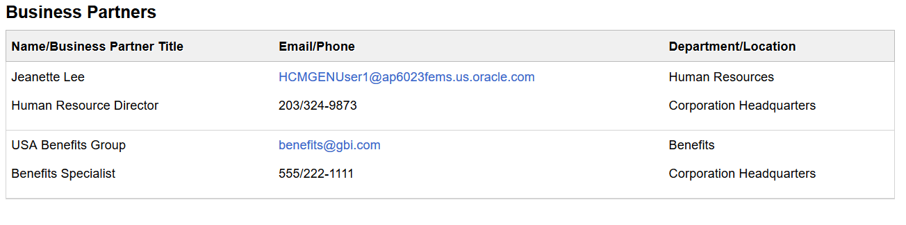 Business Partners page