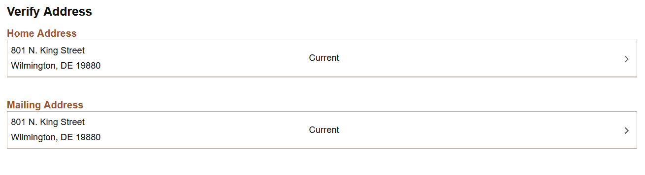Remote Worker Request - Verify Address page