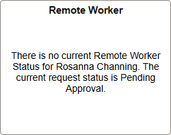 Remote Worker tile pending request