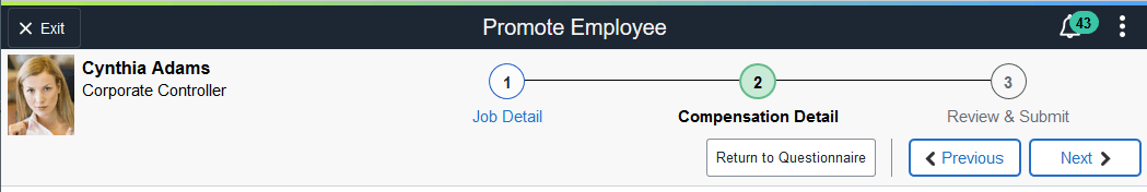 Guided self-service page header (PeopleTools 8.57 and higher)