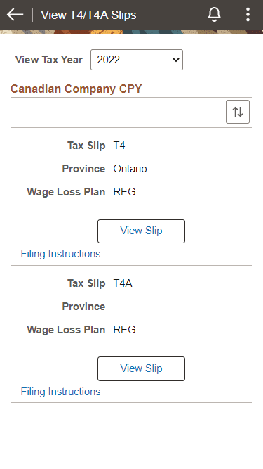 (Smartphone) View T4/T4A Slips page
