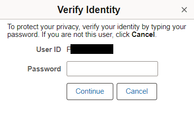 Verify Identity page
