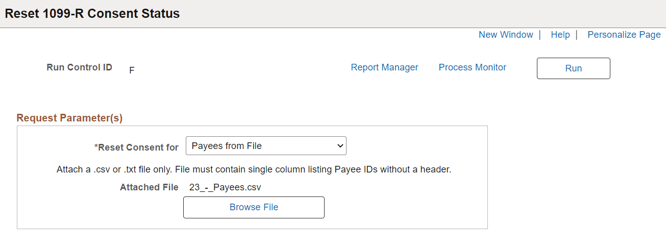 Reset 1099-R Consent Status page