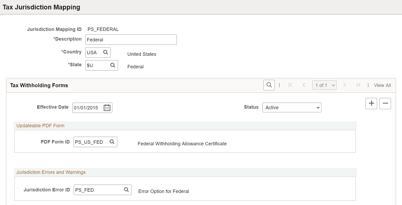 (USA) Tax Jurisdiction Mapping page (1 of 2)