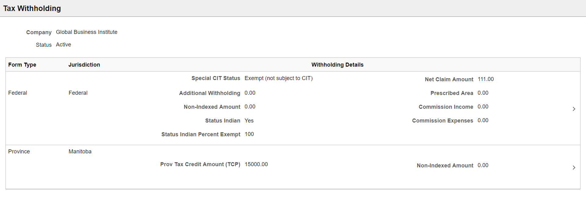 (CAN) Tax Withholding page