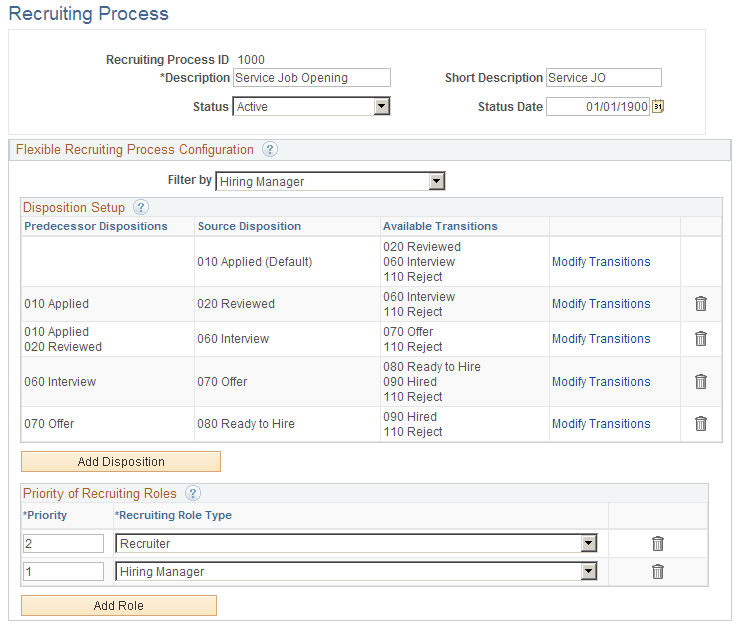 Recruiting Process page