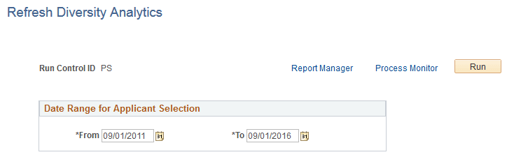 Refresh Diversity Analytics page