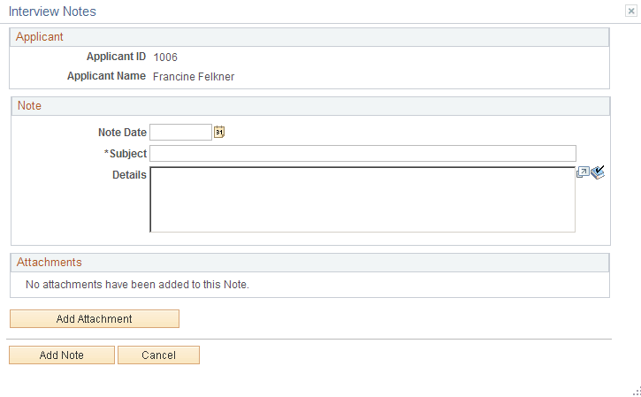 Interview Notes page