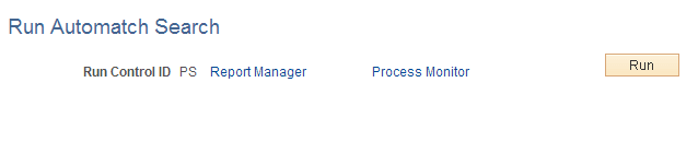 Run Automatch Search page