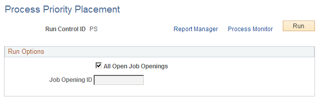 Process Priority Placement page