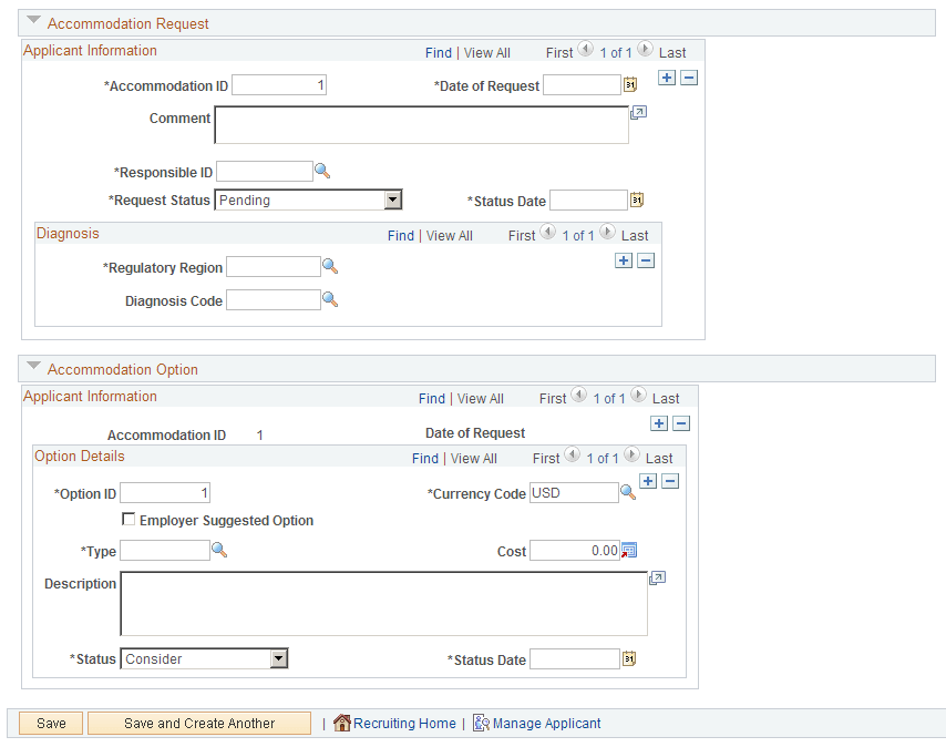 Create Applicant page: Eligibility and Identity tab (4 of 4)