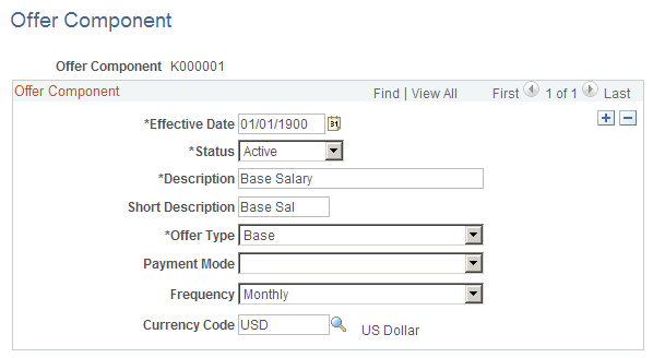 Offer Component page