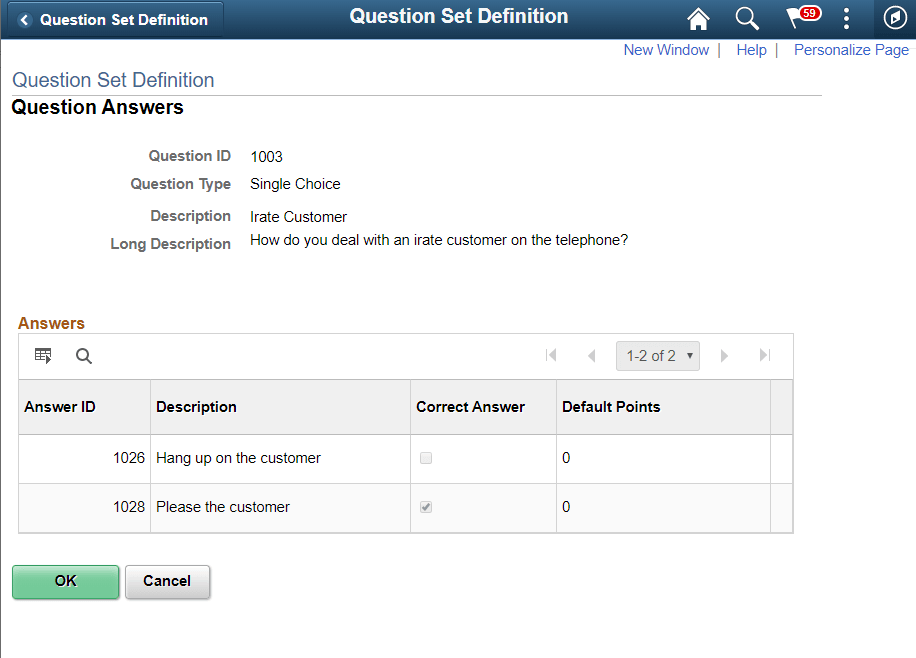 Questions Answers page: multiple-choice question