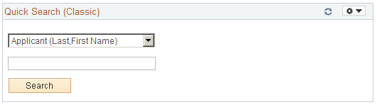 Quick Search (Classic) pagelet