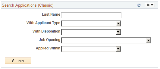 Search Applications (Classic) pagelet