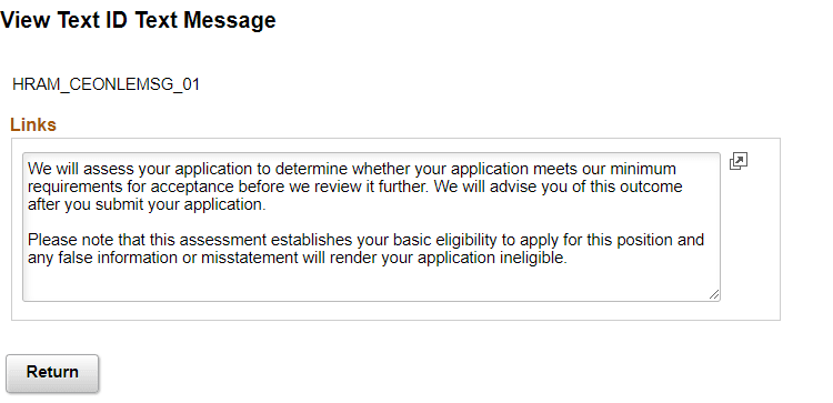 View Text ID Text Message page
