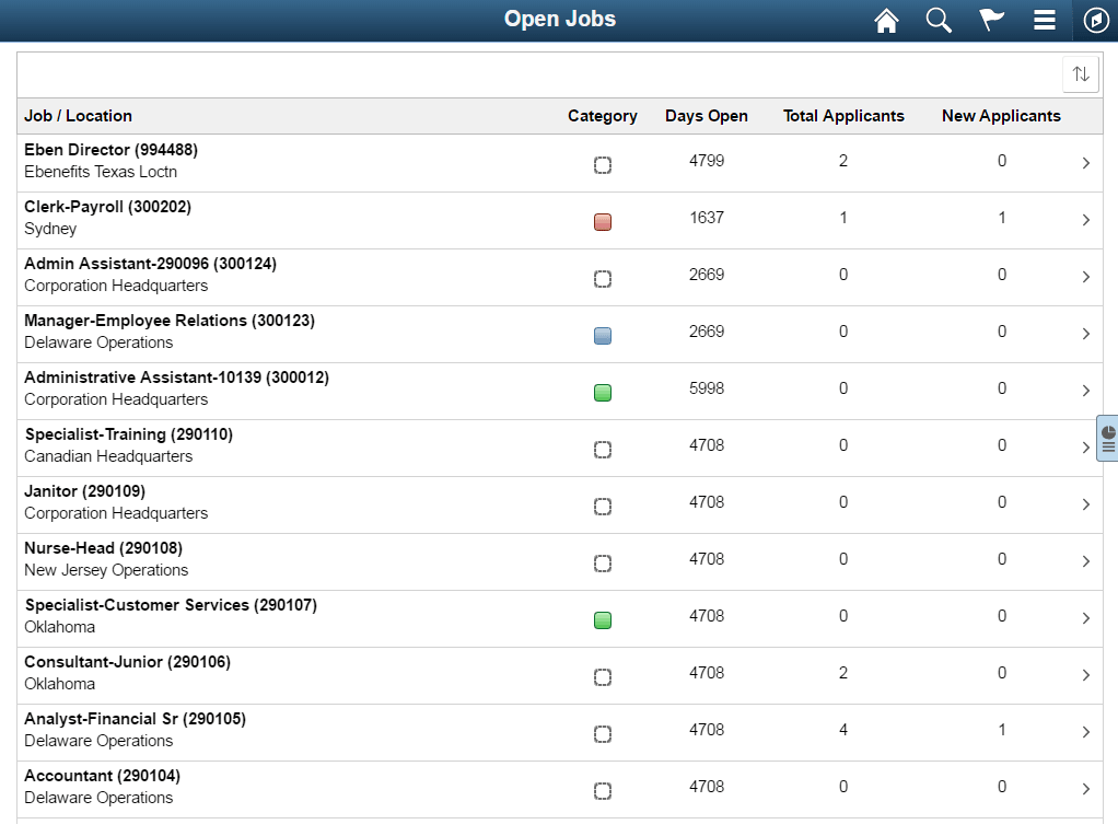 (Tablet) Open Jobs page