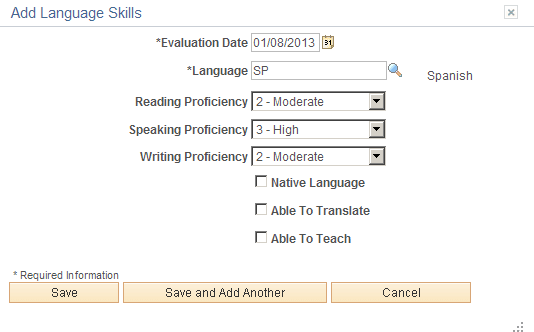 Profile details page