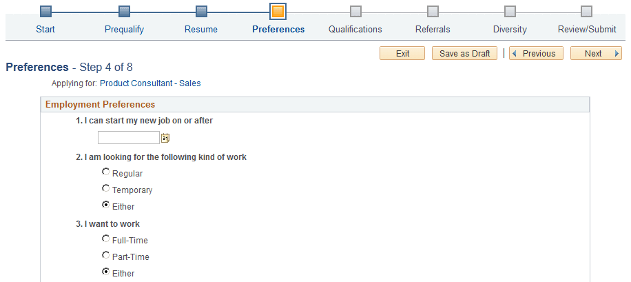 Step from Resume Template - no substeps