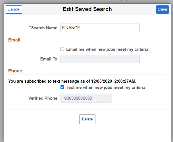 Edit Saved Search_opted to receive text message