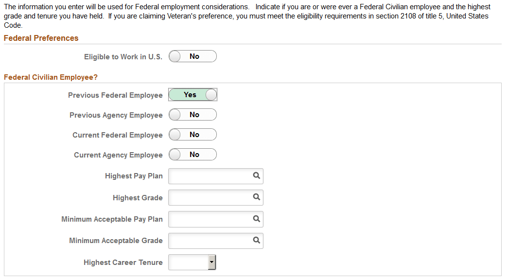 Federal Preferences section (fluid) (1 of 2)