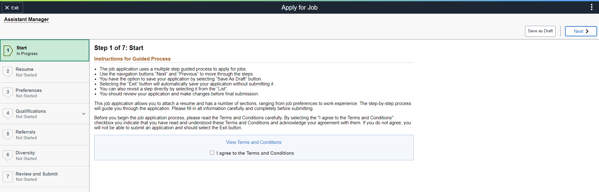 Start Step with guided process instruction text