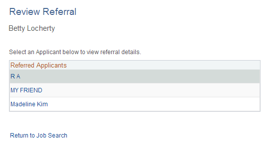 Review Referral page