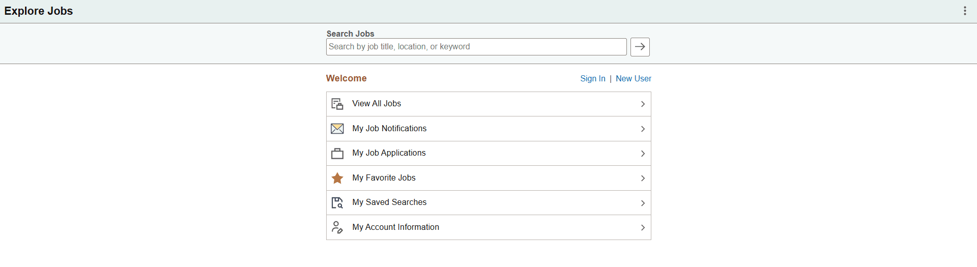 Explore Jobs before login