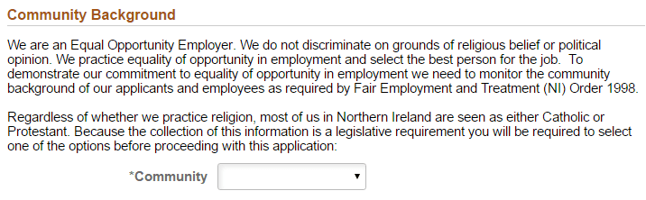 Community Background page