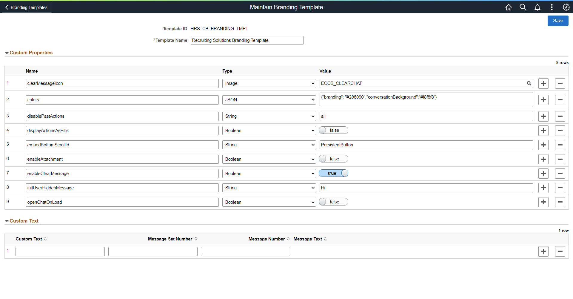 Maintain Branding Template - RS