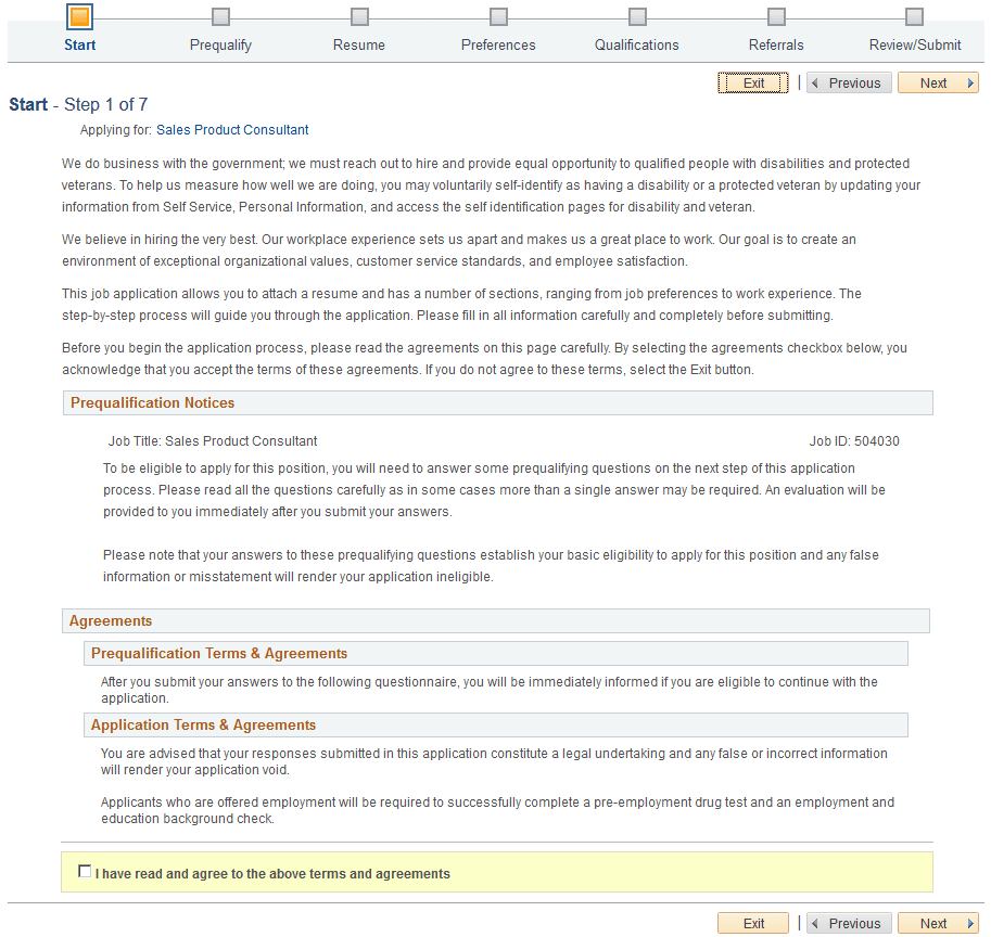 Start page with delivered text
