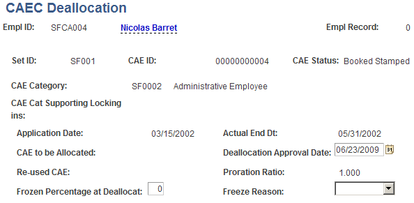 CAEC Deallocation page