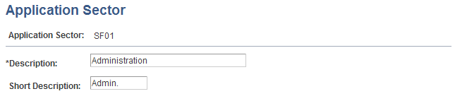 Application Sector page