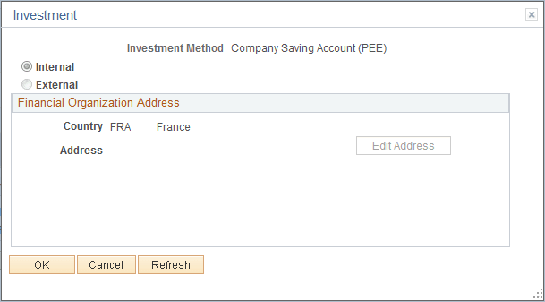 Company Saving Account page