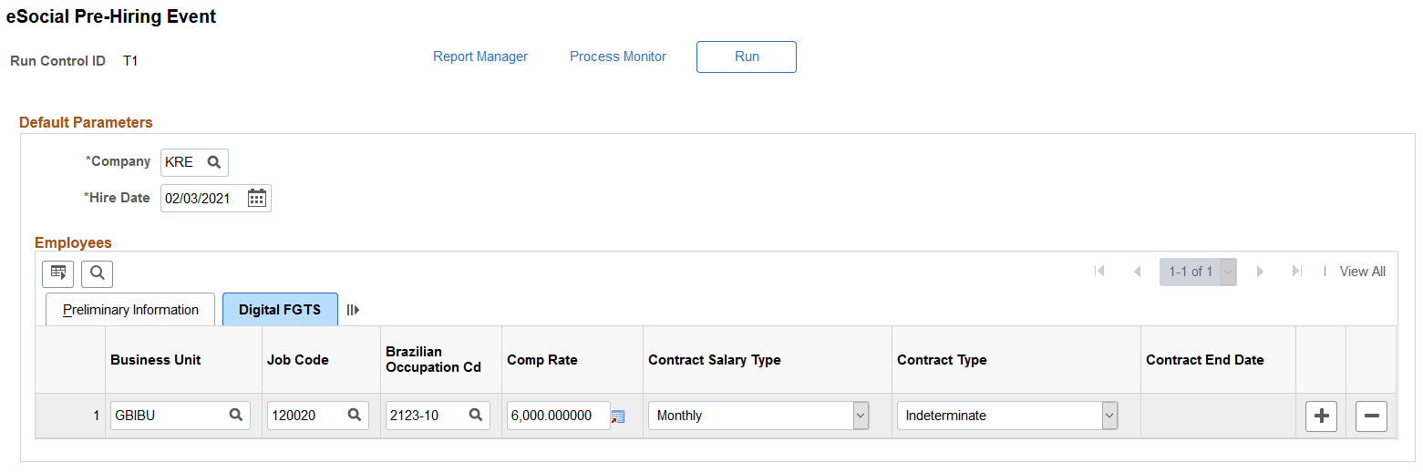 eSocial Pre-Hiring Event page (2 of 2)
